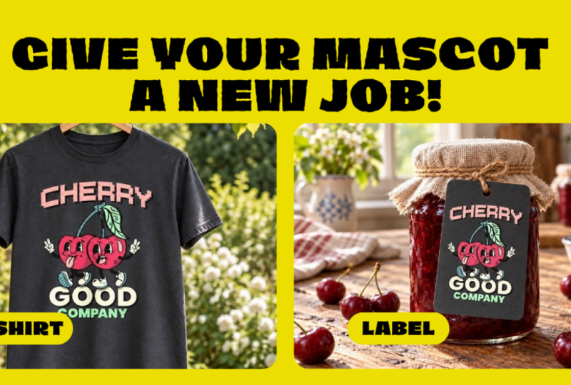 From Mascot to T-Shirt: The Cherry Twins’ Next Adventure 🍒 YEY!
