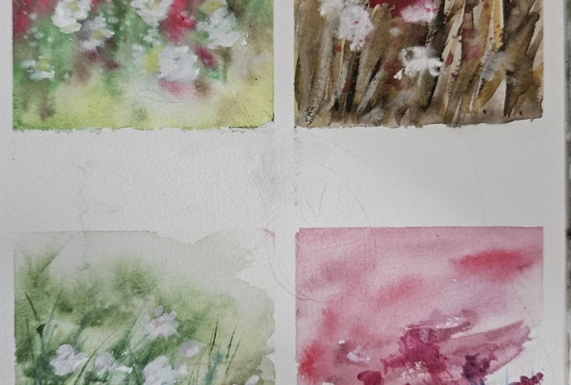 Polaroid atmospheric flowers