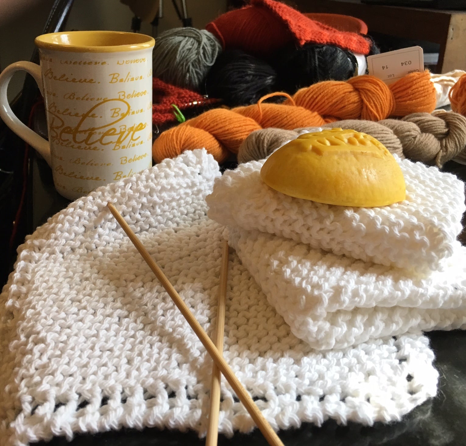 Knitting Basics : Knit A Washcloth - student project