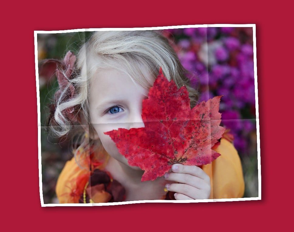 Girl with leaf - student project