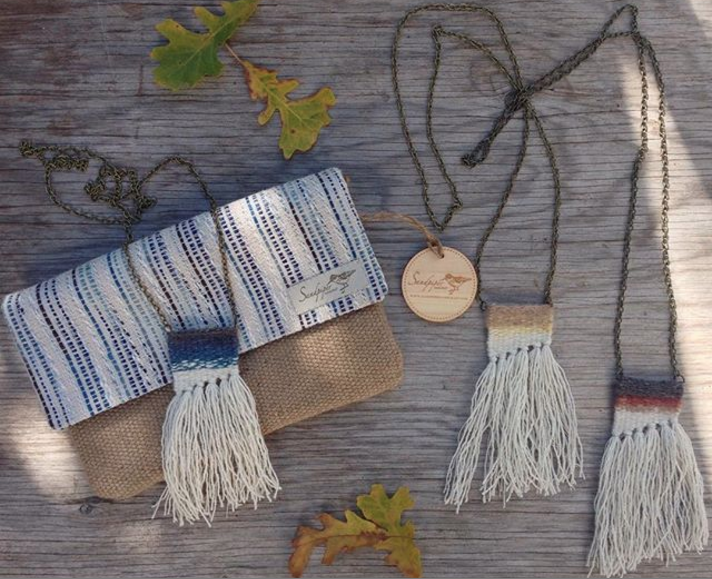 Woven Necklaces (not quite the first attempt) - student project
