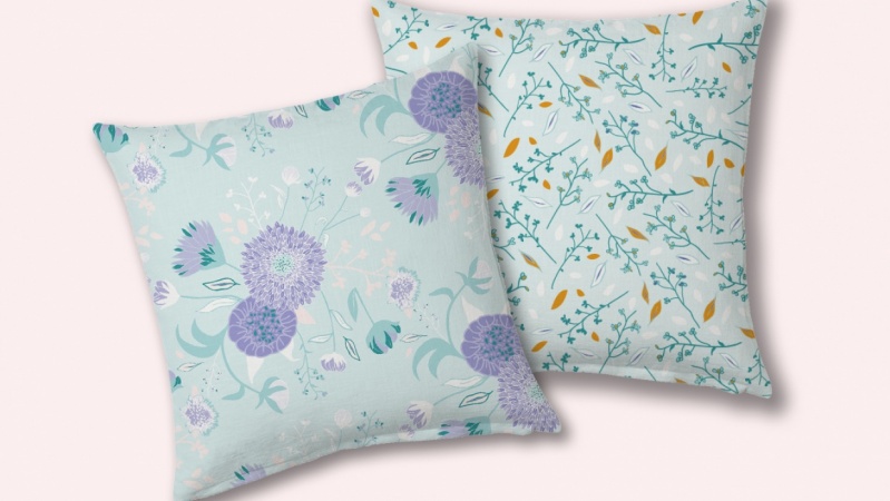 Delicate floral patterns