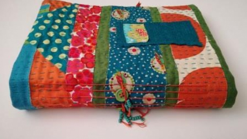 Bookbinding project Kantha style...