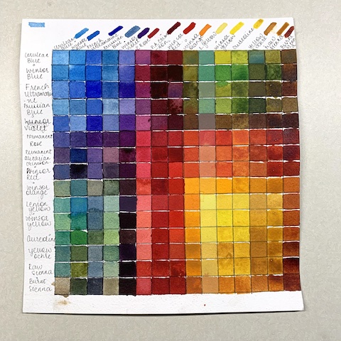 Watercolor Mixing Chart - student project