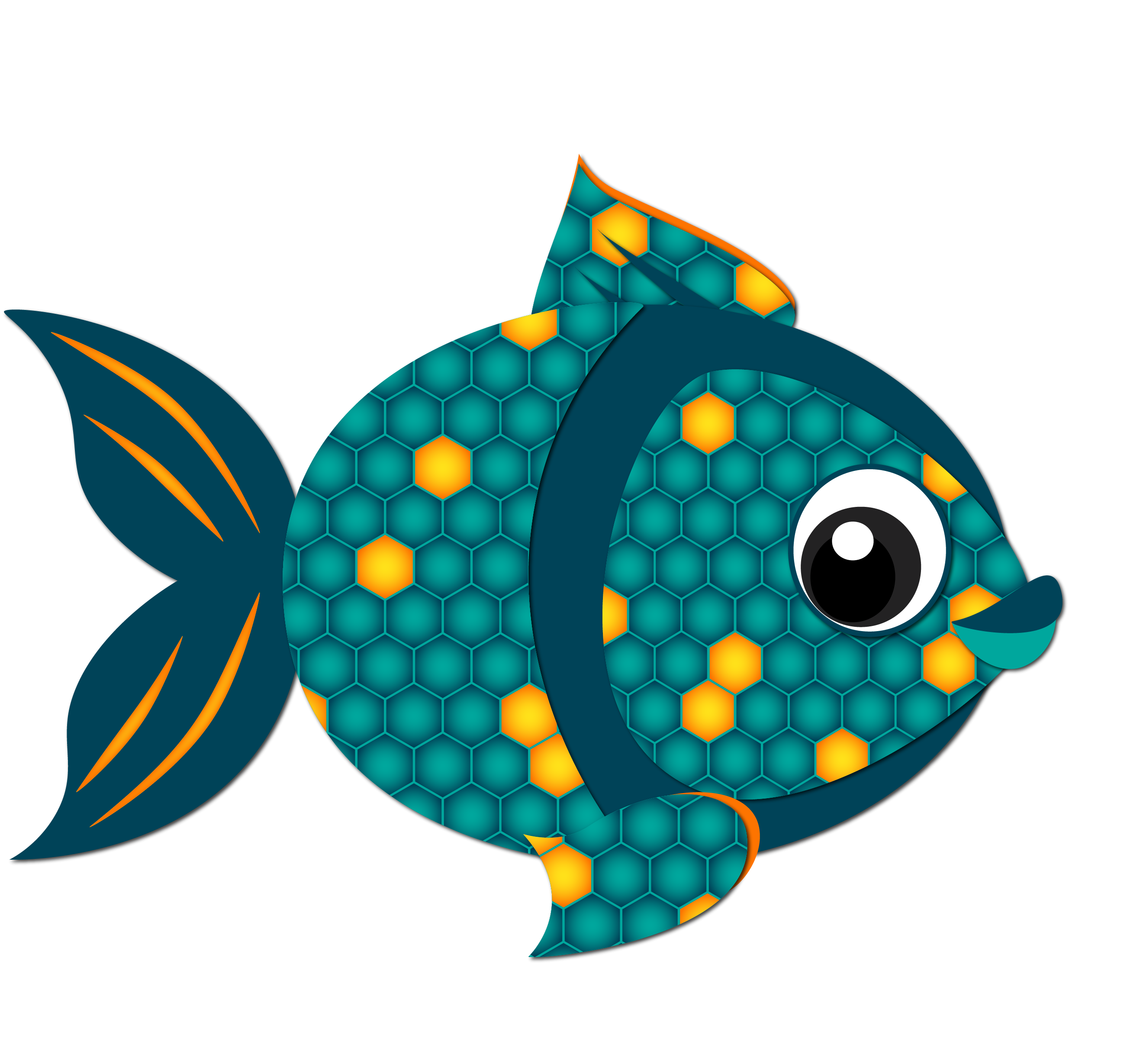 Hex Pattern Fish - student project