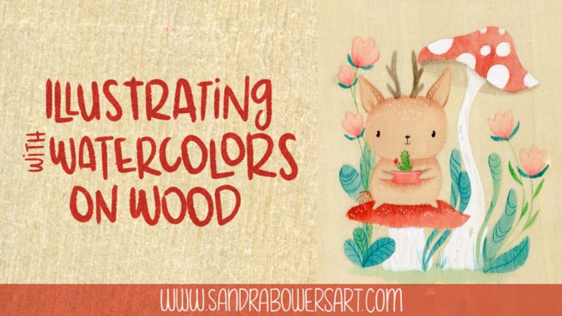 Illustrating with Watercolors on Wood Sample Project