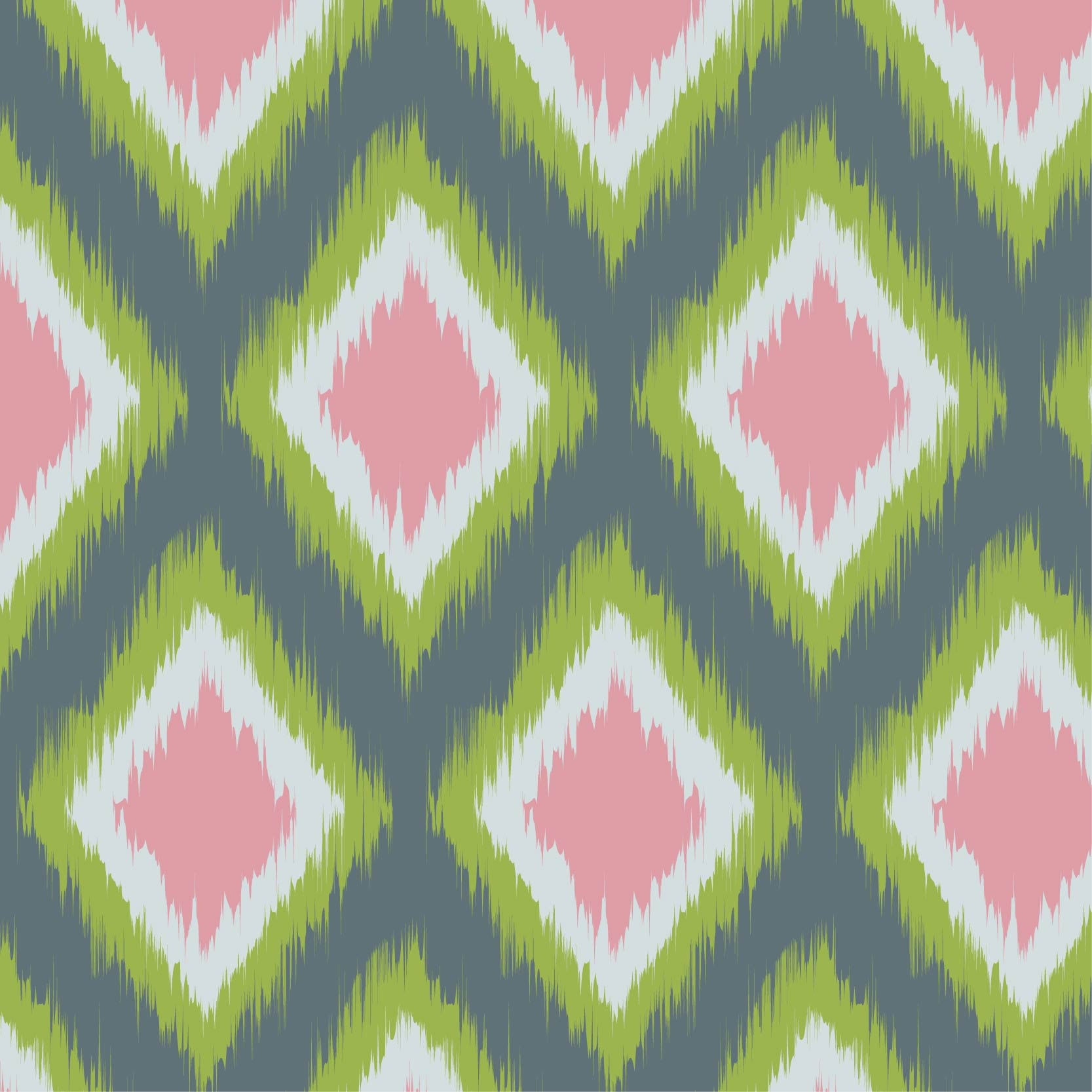 Greenery ikat - student project