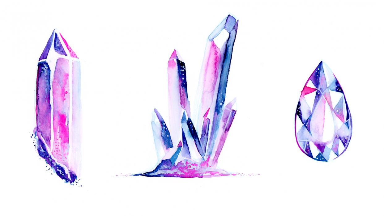 crystals drawing