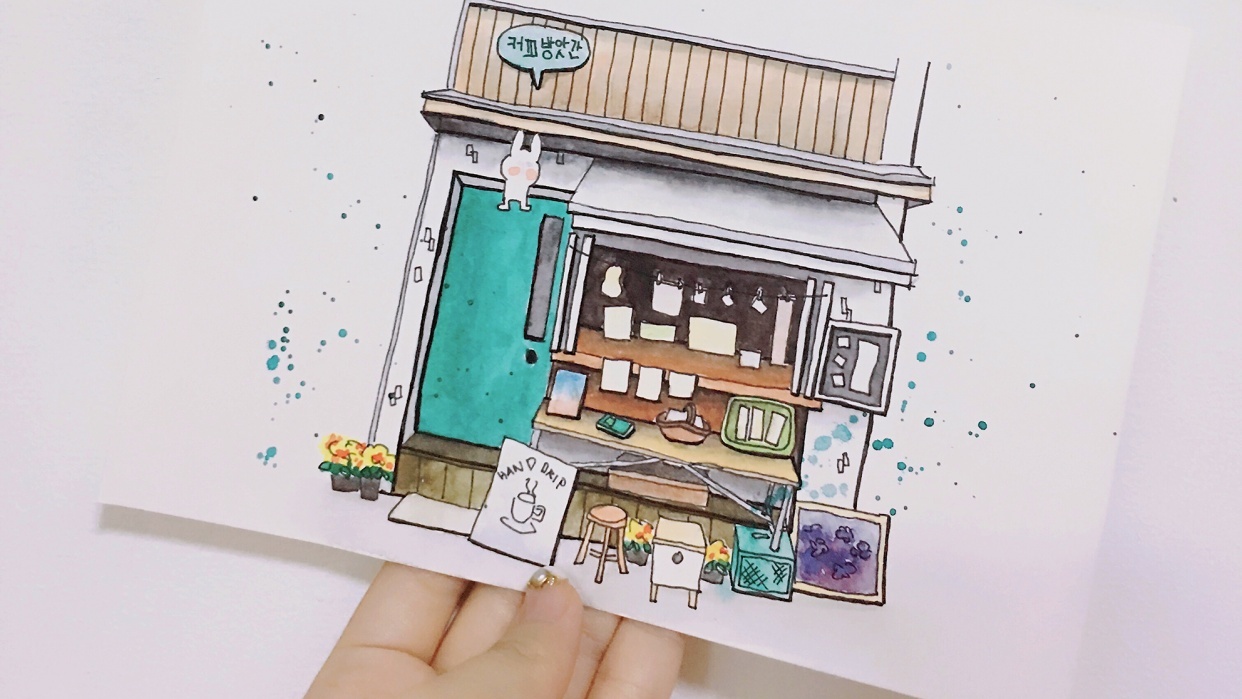 A cafe in Seoul, Korea - student project