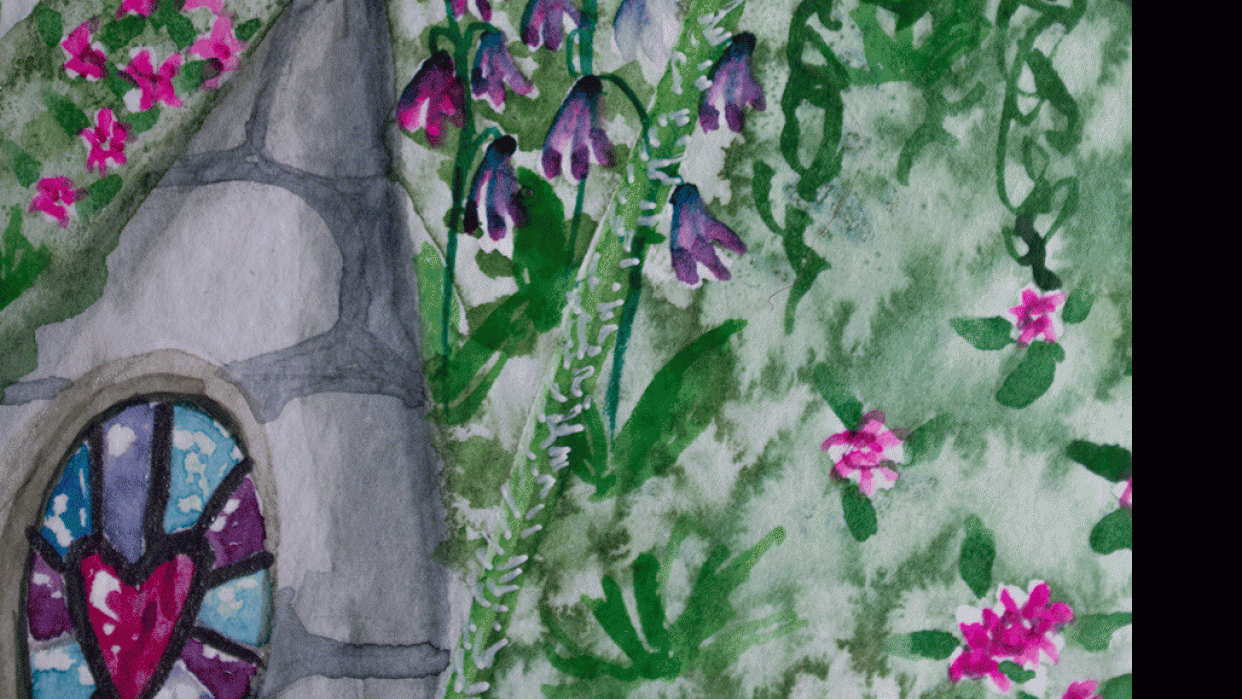 Little touching technique flowers - student project