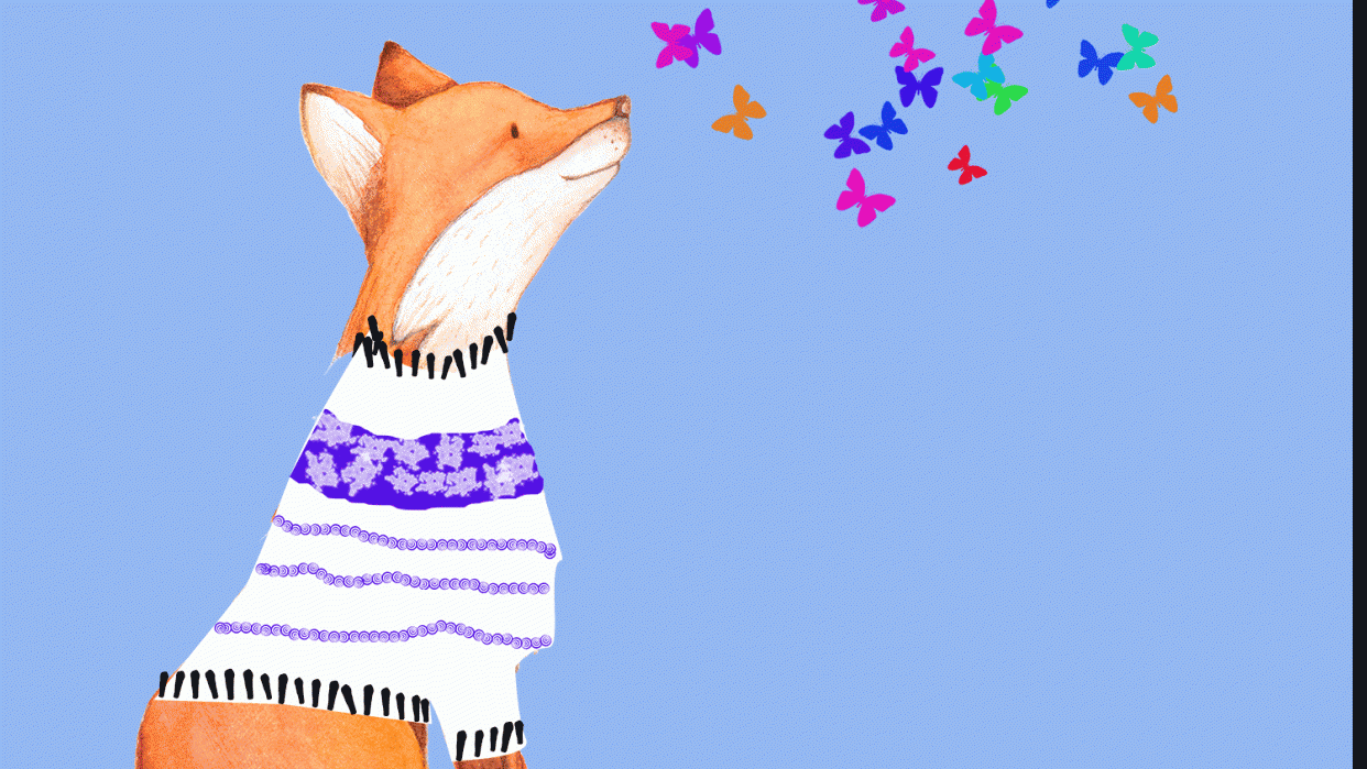 Fox with Sweatter - student project