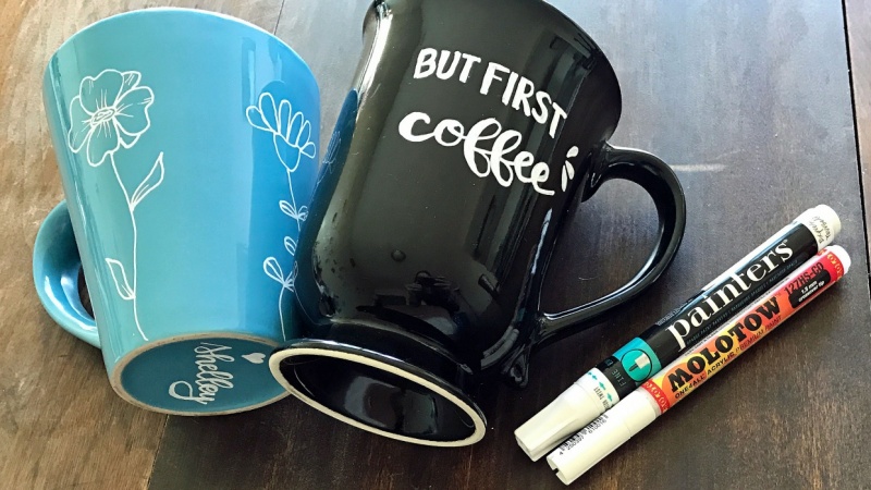 Hand painted custom mugs!