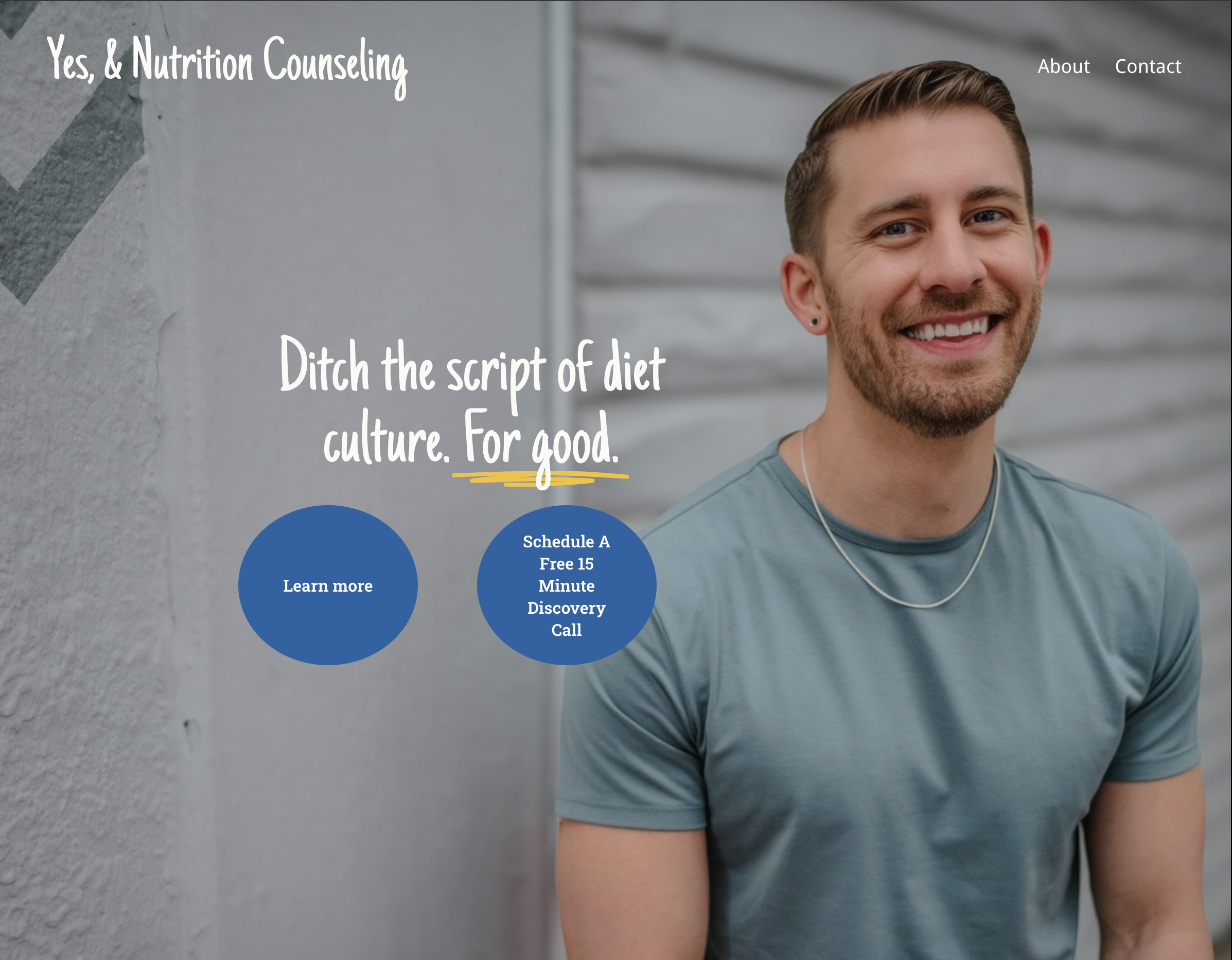 Yes, & Nutrition Counseling Website - student project