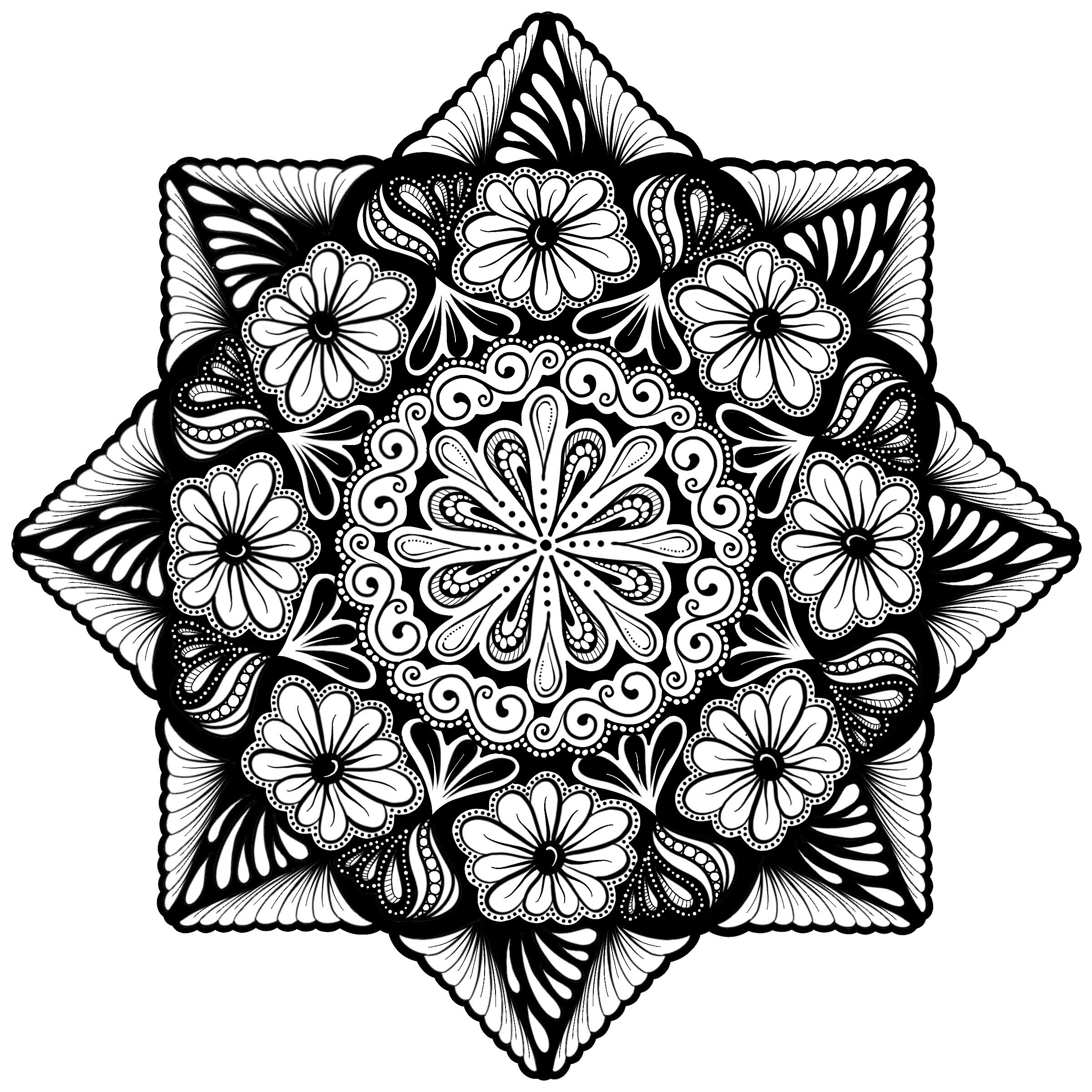 The Two Mandalas as Lineart and Beyond