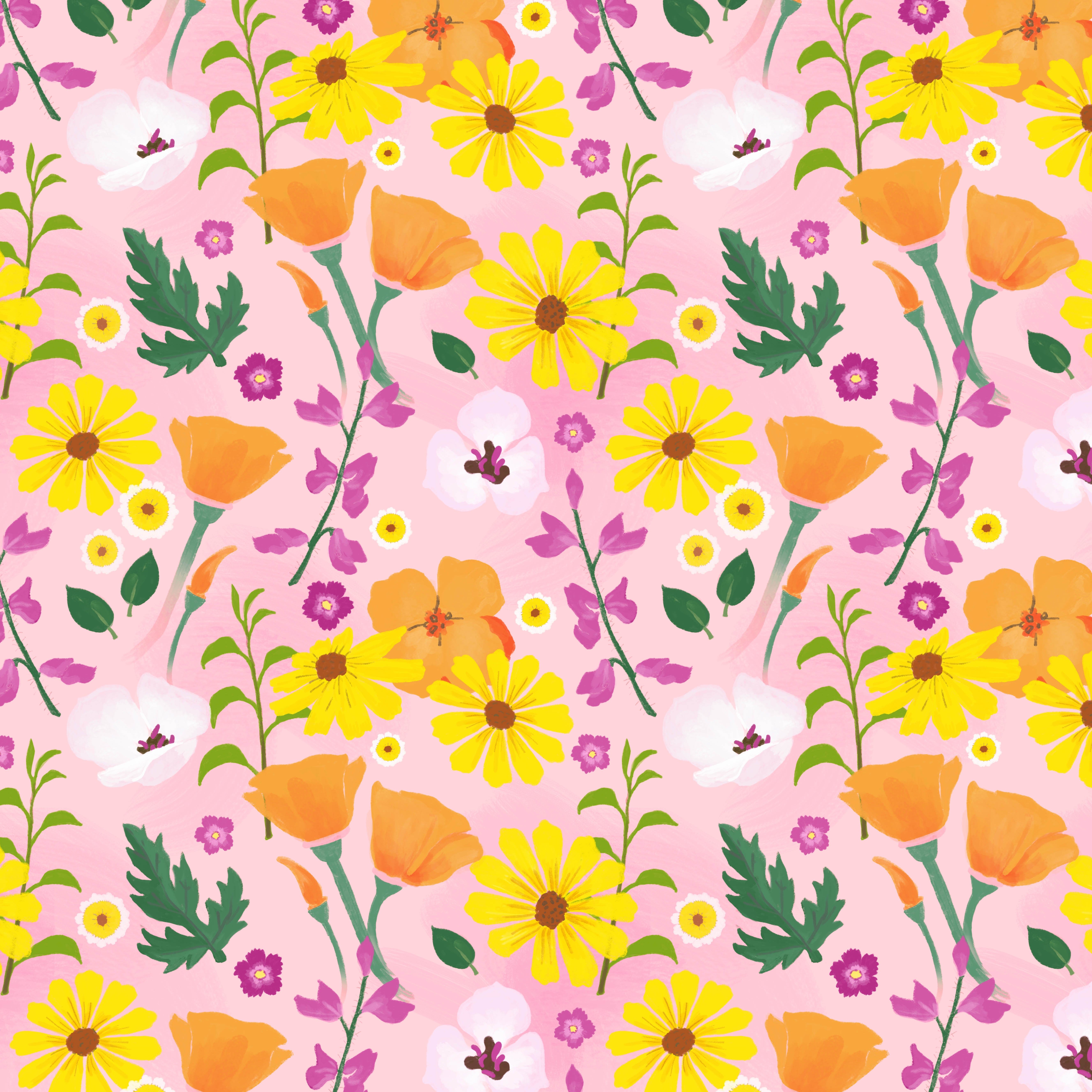 california native flower party - student project