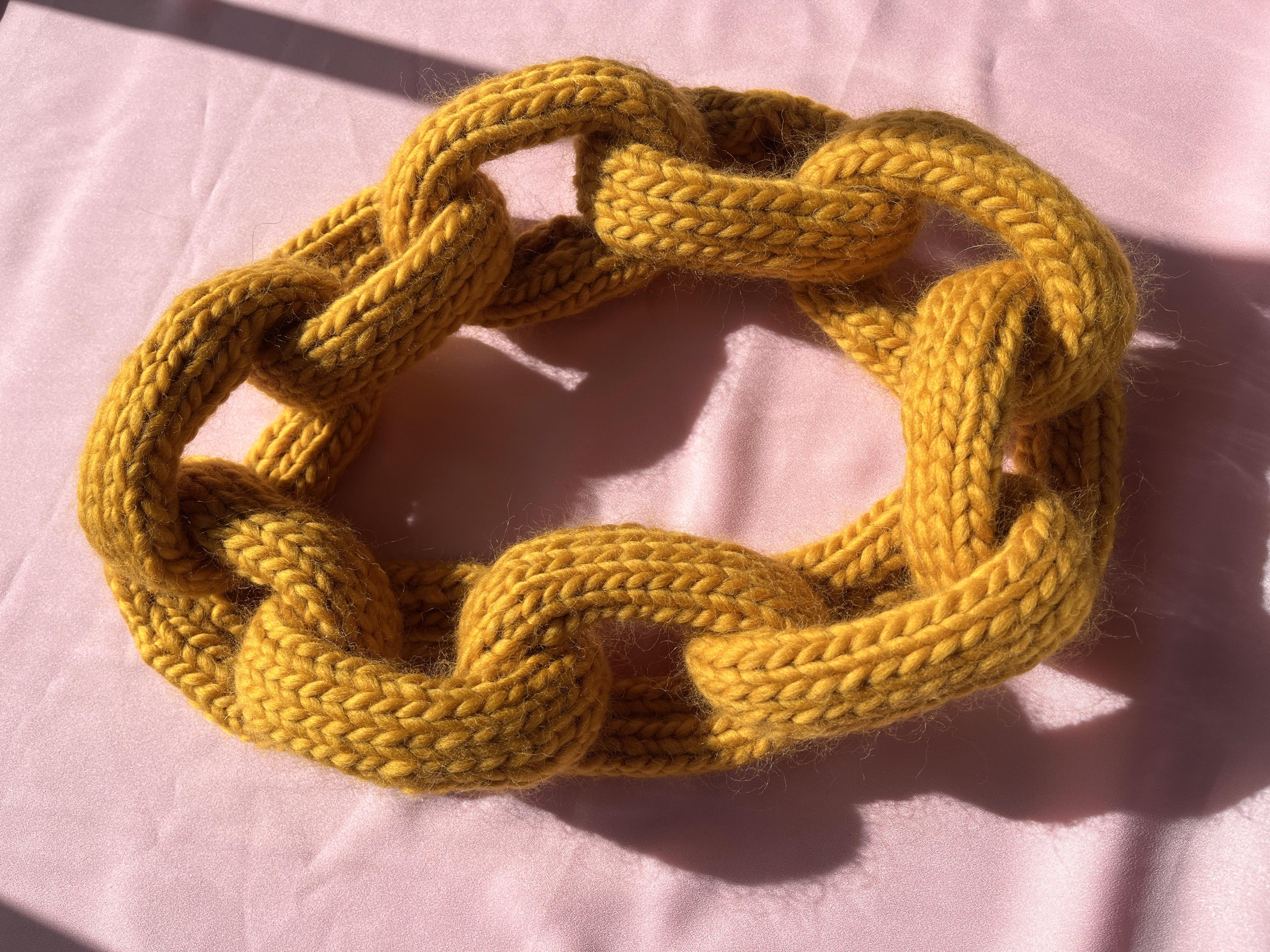 Sunny Yellow Chain Link Scarf - student project