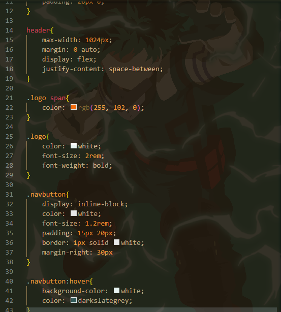 full width header class project 5