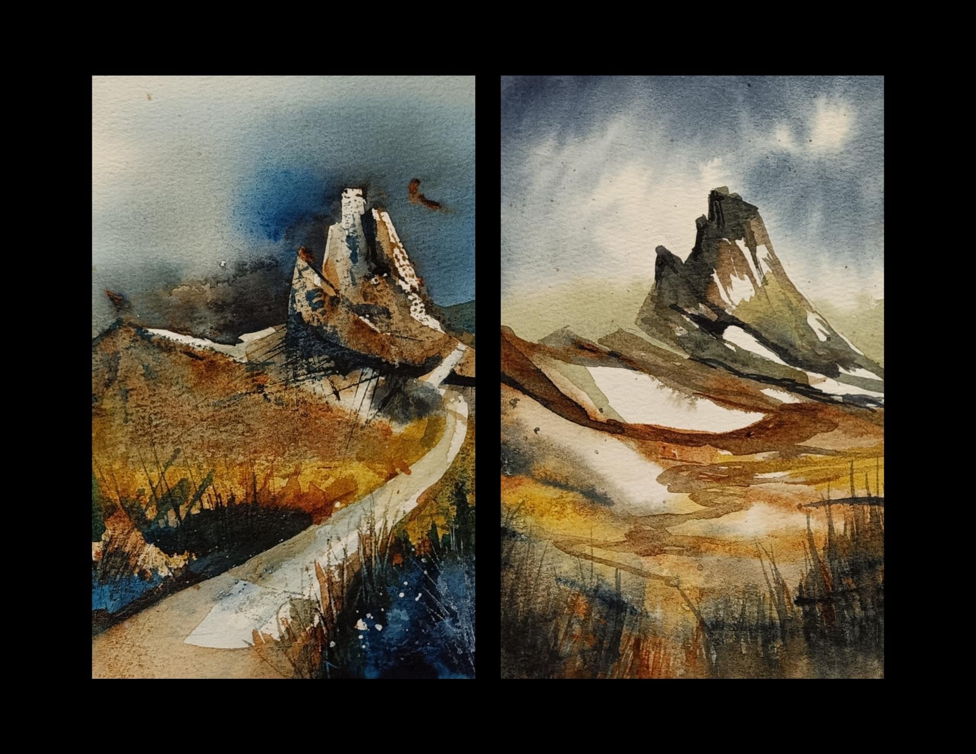 Aquarell - trying out new technics - student project