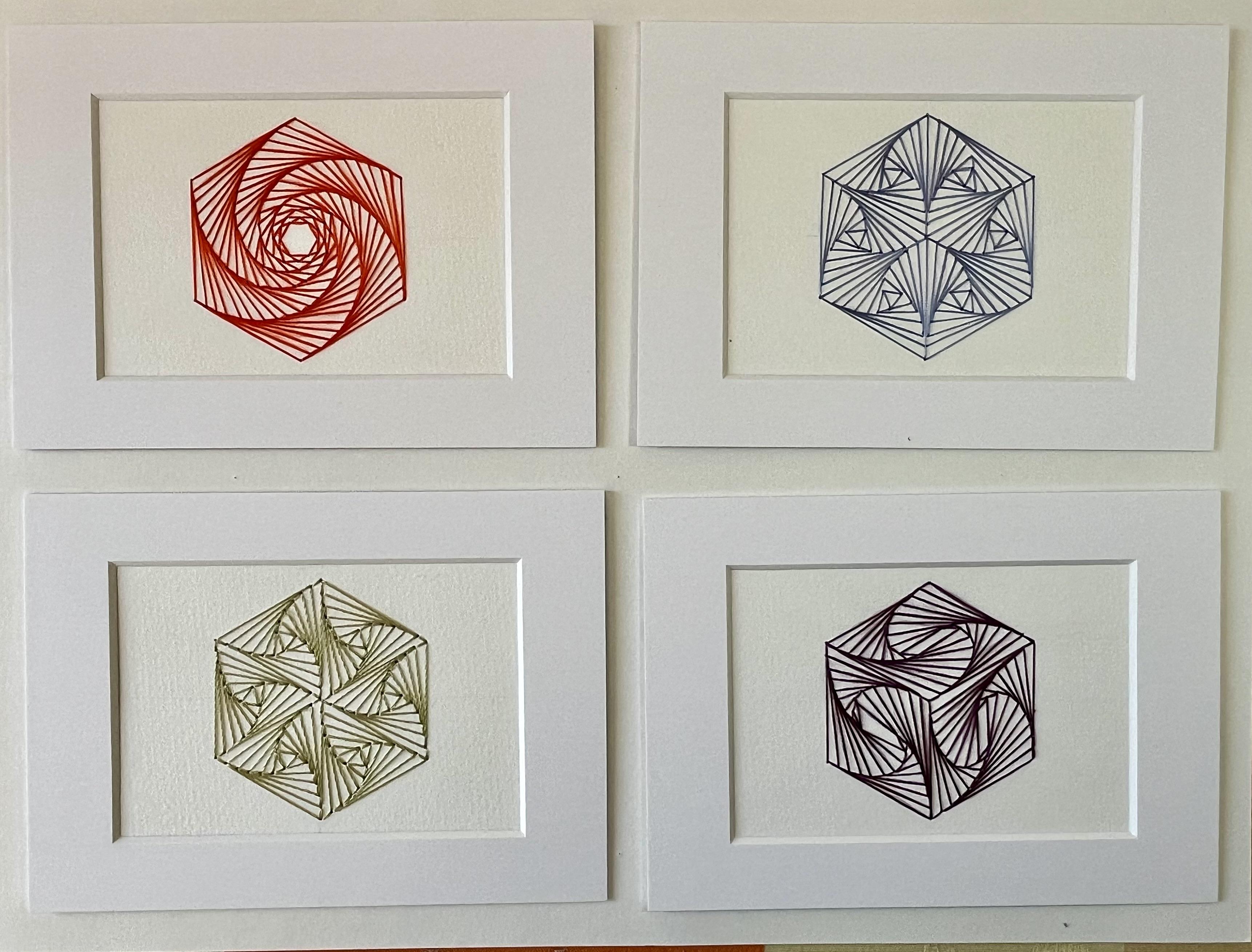 Broderies géométriques sur papier - student project