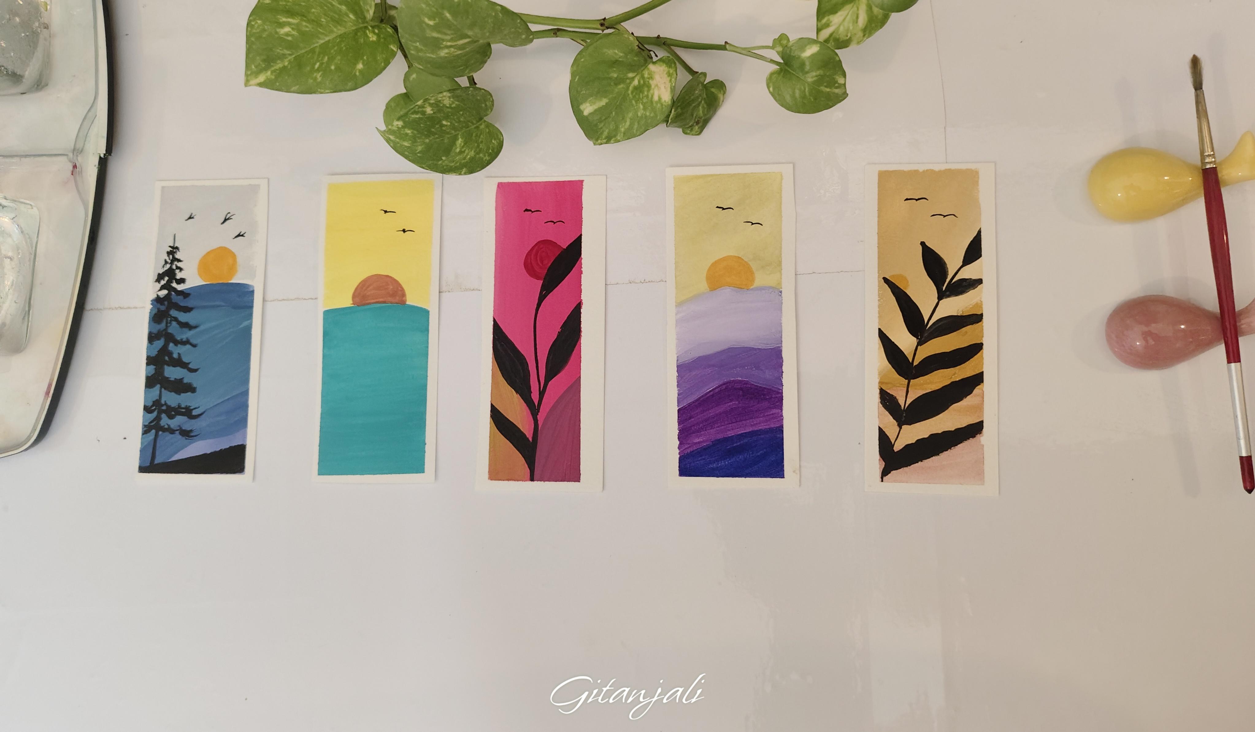 30 Days Acrylic Painting Challenge : Bookmark Landscape Painting In Boho  Style | Mohini Sinha | Skillshare