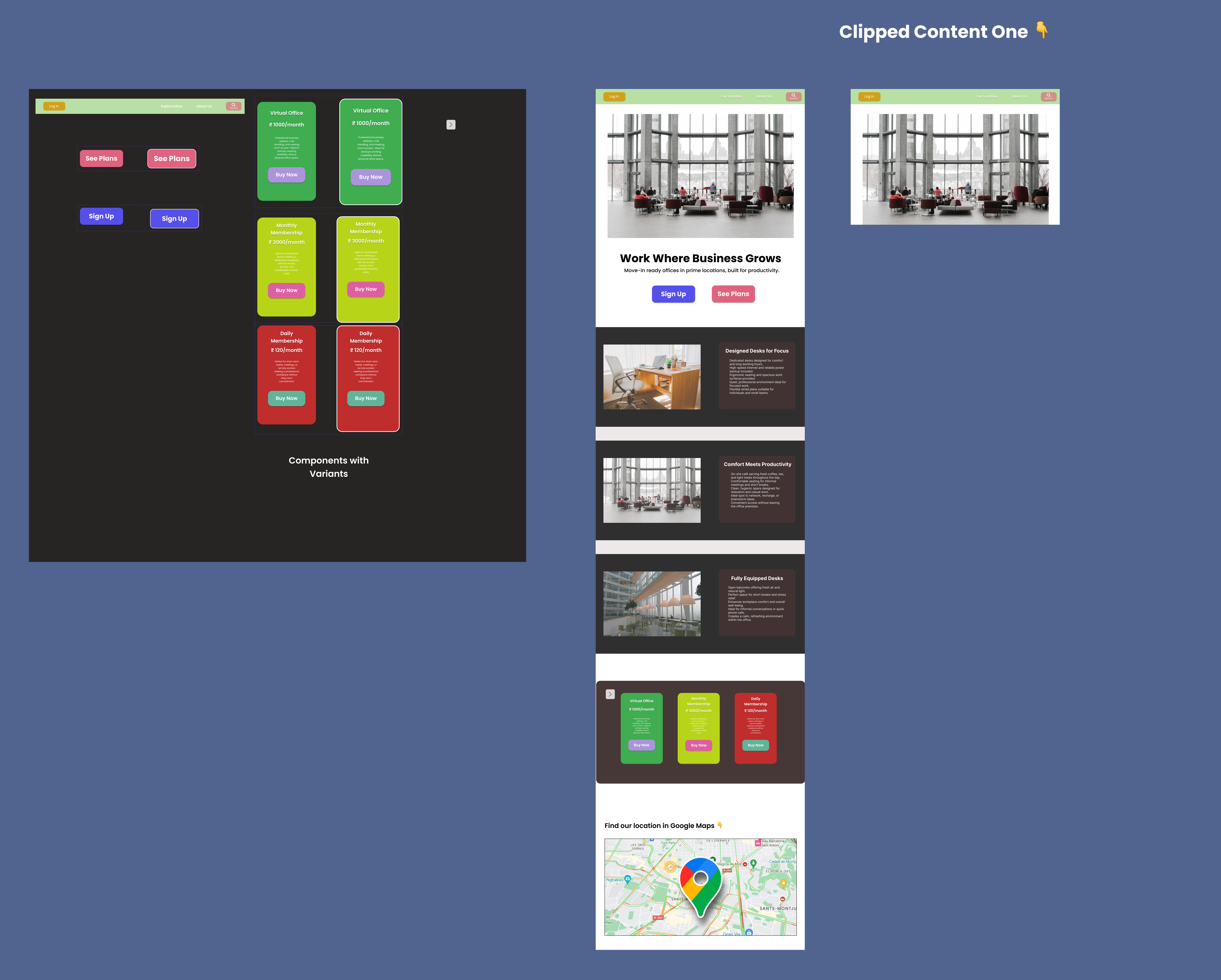 Modern Office Website UX Design (Figma) - student project