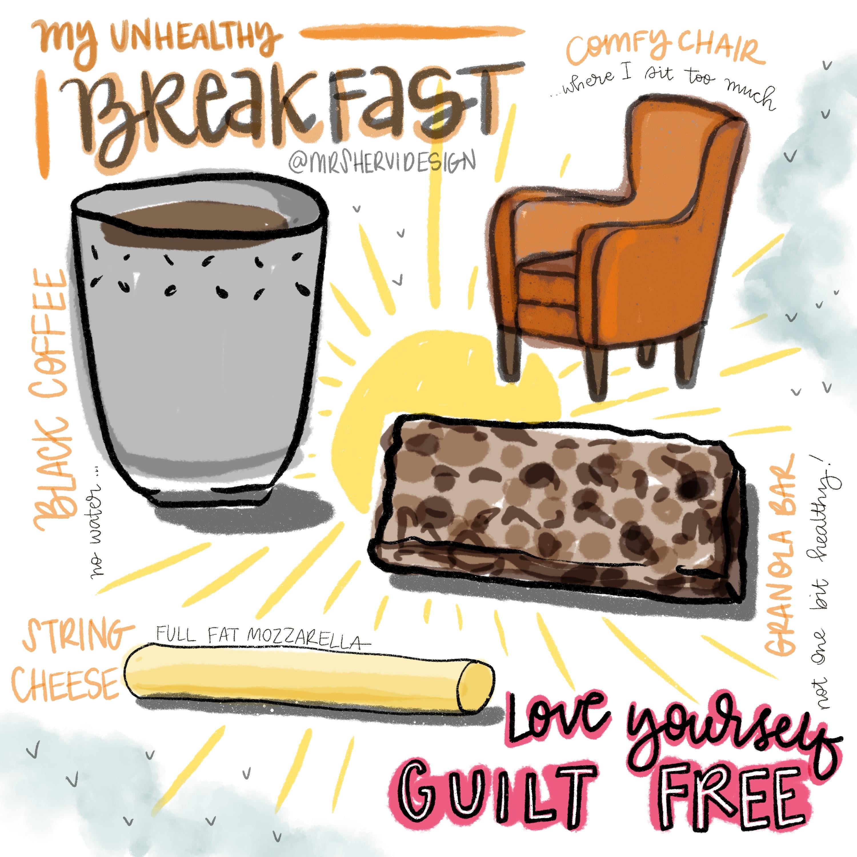 My daily breakfast (that I feel slightly guilty about) - student project