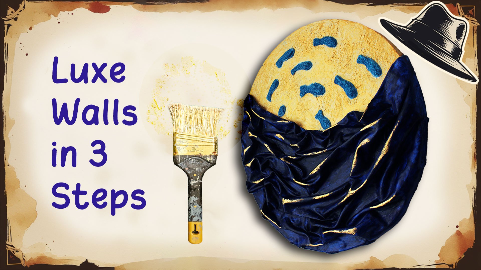 Luxe Wall Art: Foil, Glitter & Embossed Textures in 3 Steps | Hadis ...