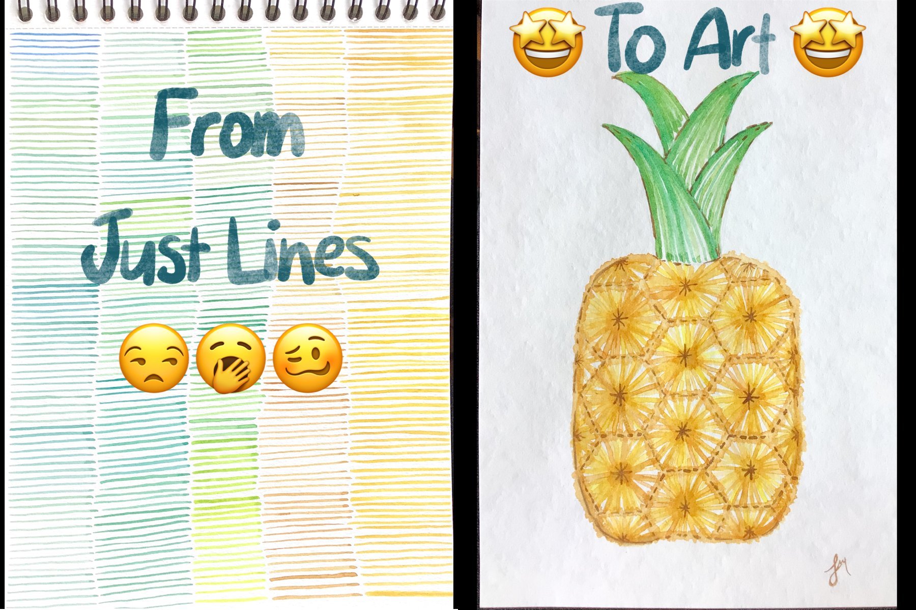 Fun Mindful Watercolor Pineapple: Level Up Your Brush Control, Acuar_ella  Ross Reyes