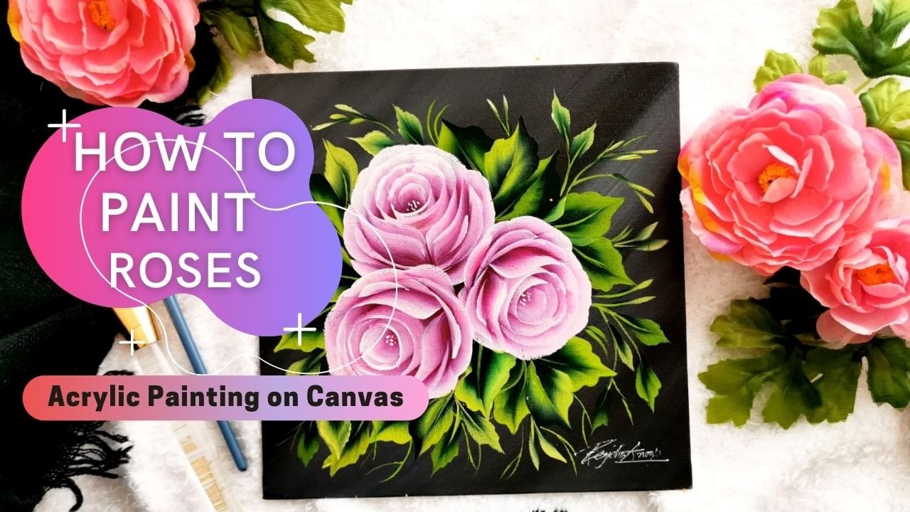 Easy Flower Painting Ideas for Beginners, Easy Acrylic Flower