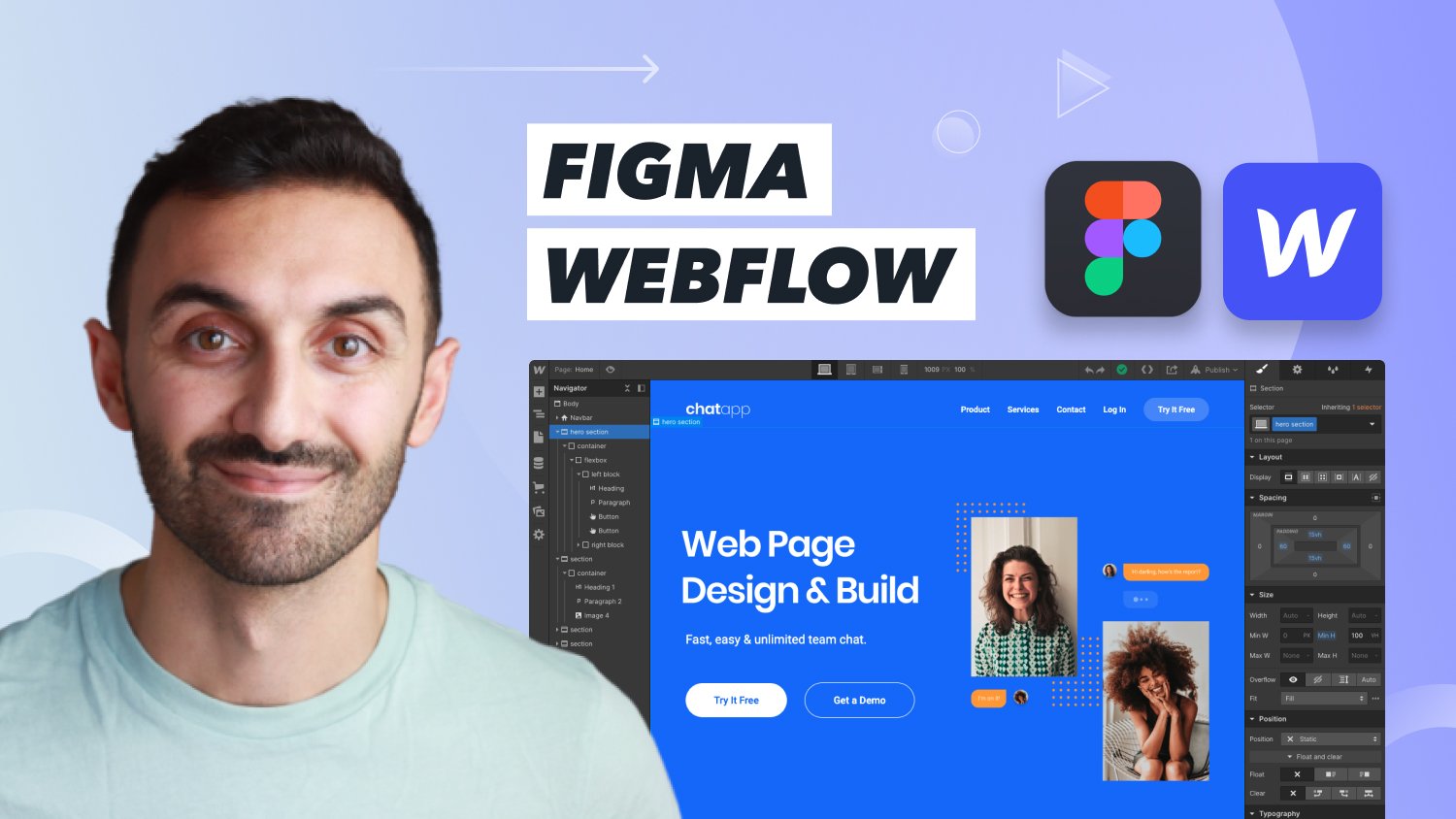 Web & UI Design Using Figma & Webflow, Vako Shvili