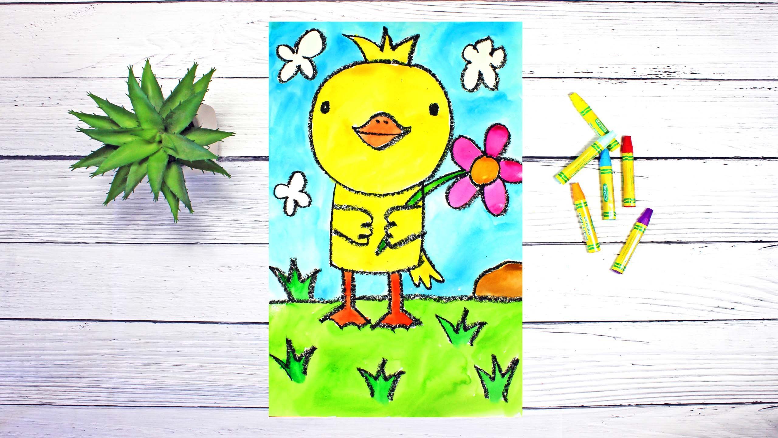 Fácil y lindo Dibujo con Óleo Pastel para Principiantes 