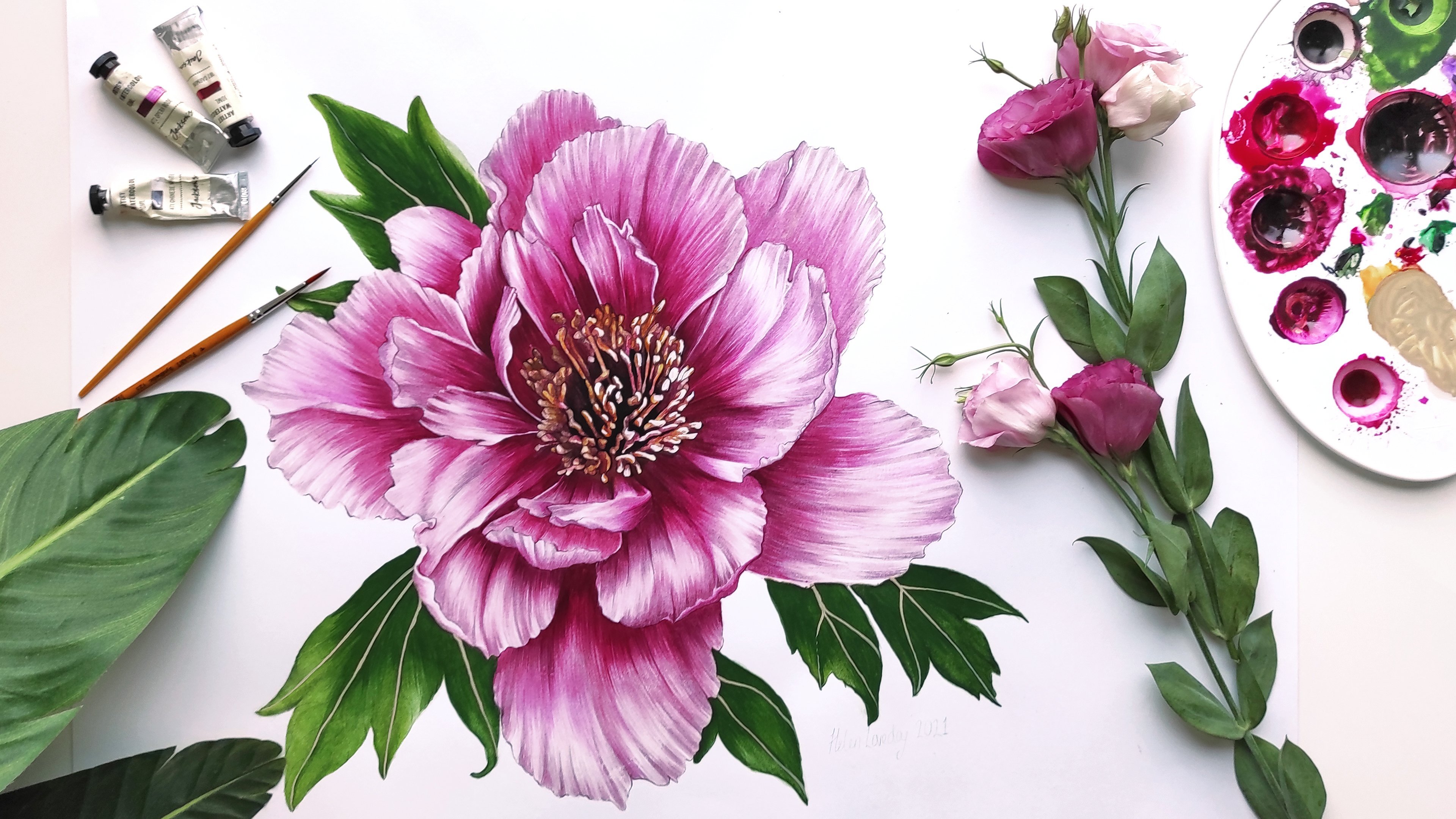 Watercolour Florals For Beginners - How to Paint Floral Art