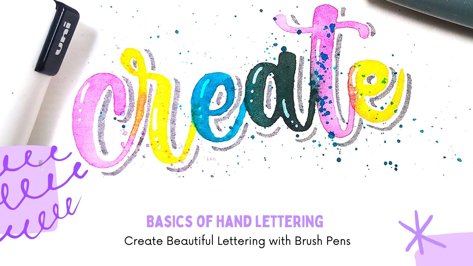 Basics Of Hand Lettering Create Beautiful Lettering With Brush Pens Shannon Layne Skillshare