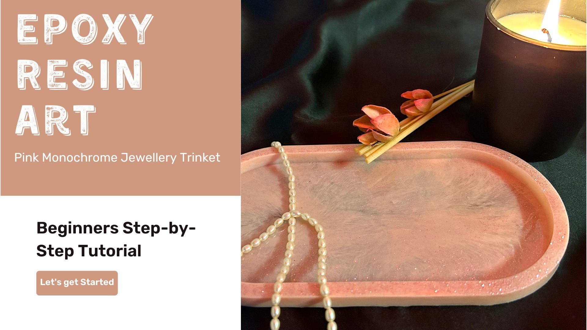 Complete Guide to Crafting a Pink Jewelry Trinket Tray with Resin Art 