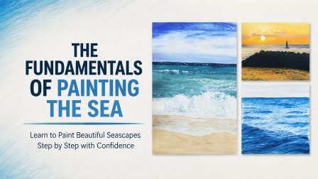 Seascape Painting Series: Paint Calm Water, Stormy Waves & a Sunset Ocean