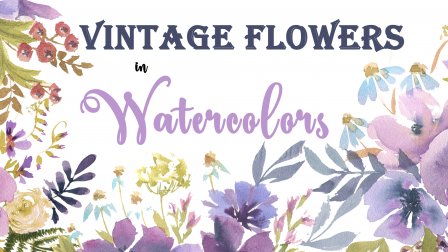 Lockere Vintage-Blumen in Aquarell: wunderschöne Farben anmischen