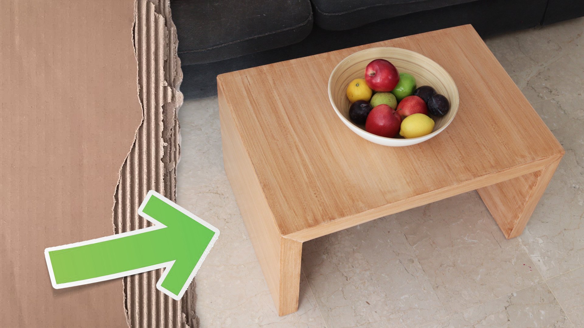 Make a coffee table from cardboard simple diy furniture naama yaffe