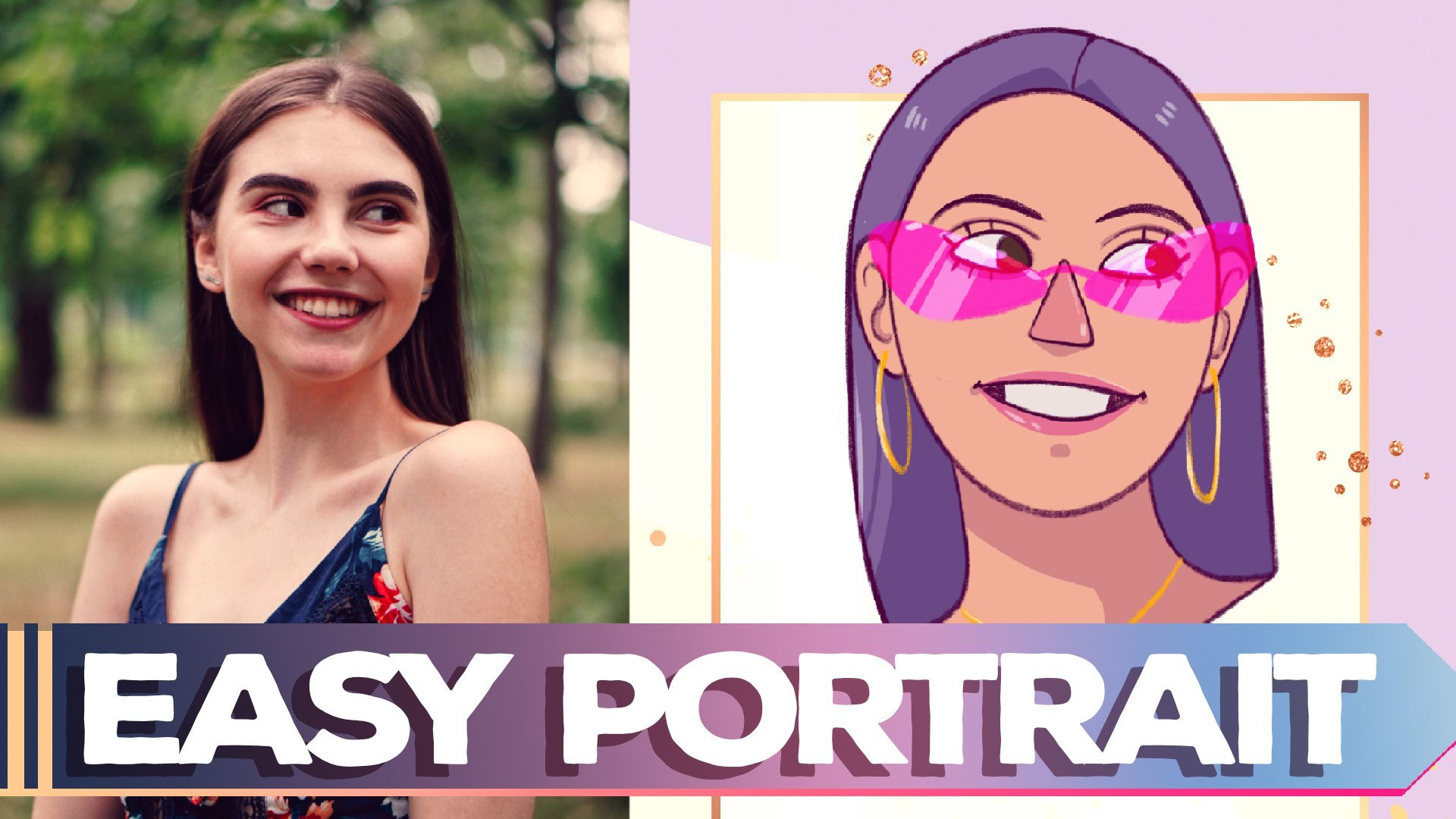 Draw a Simple Cartoon Stylized Portrait in Procreate | Xenia Sorokina ...