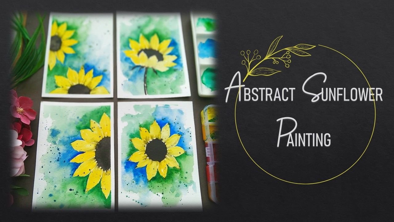 Abstract Watercolor Sunflower Painting - Learn to Paint Easy Simple and  Elegant Paintings | Rutvik Patel | Skillshare