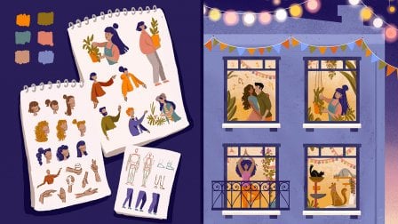 Como desenhar pessoas no Procreate: ilustração de personagens estilizados para iniciantes