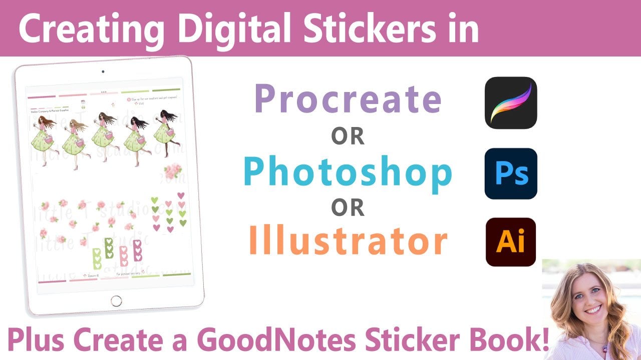 How to Create Digital Stickers in Procreate, Photoshop