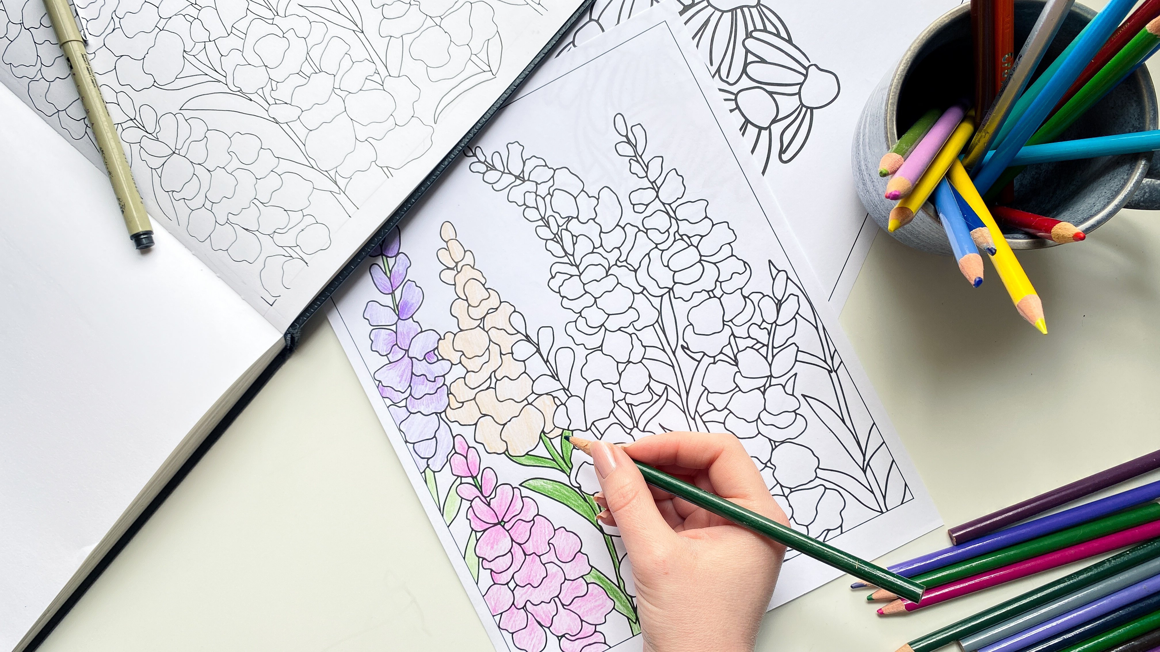 Advanced Shading Techniques for Adult Coloring Books (How to Draw Shadows,  Part 2)