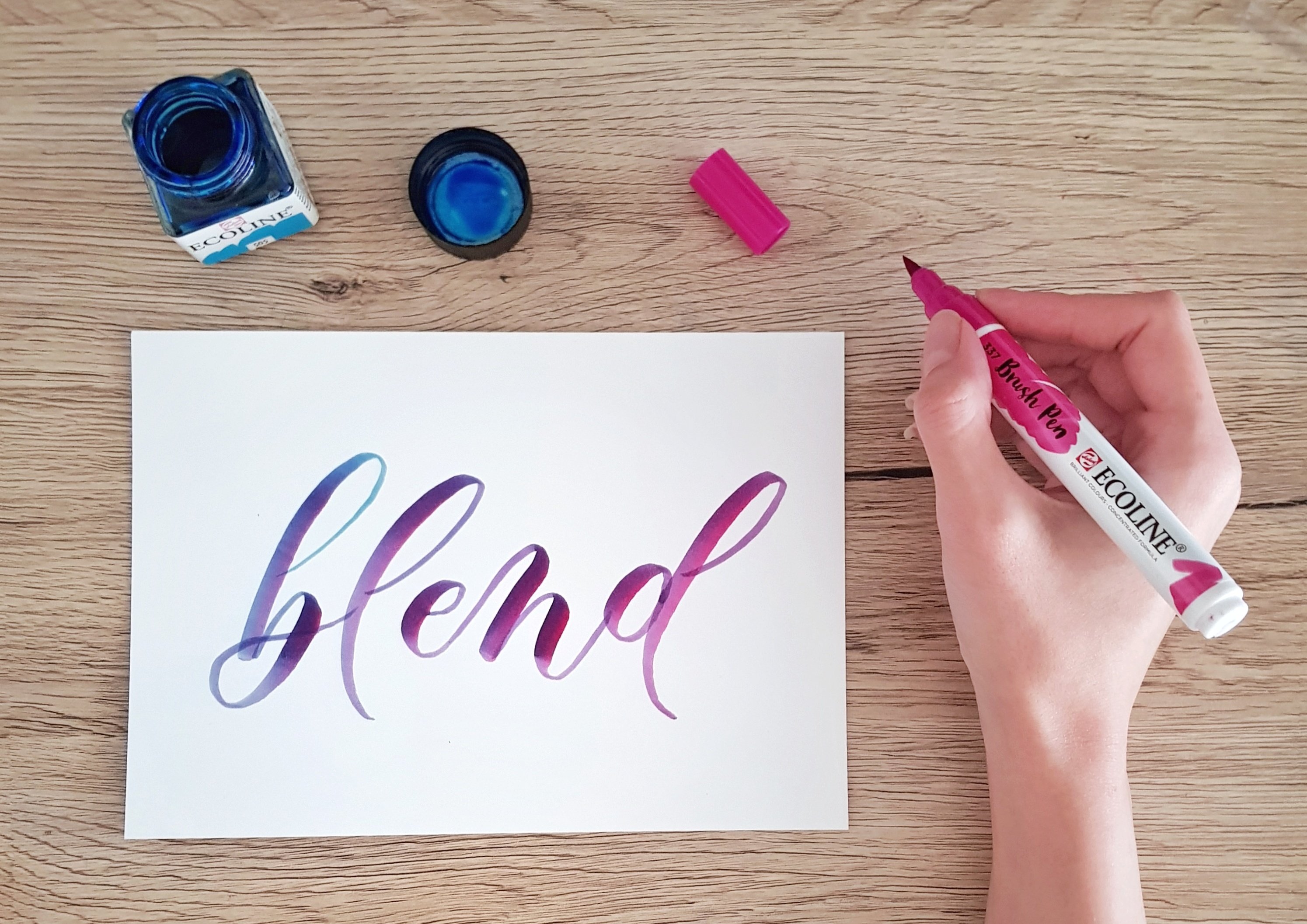6 Ways To Blend Your Lettering Blend Brush Lettering Brush Pen
