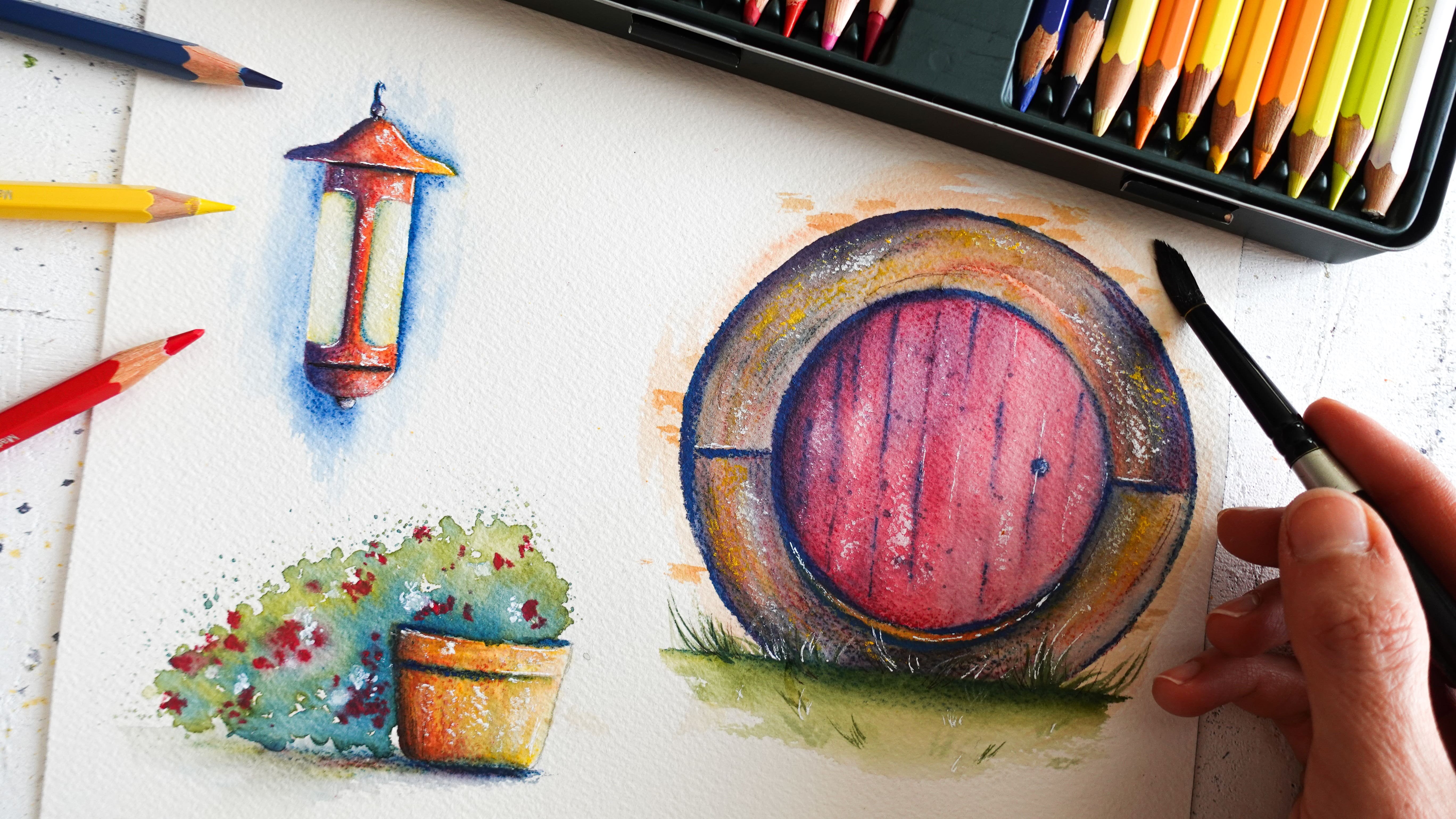 Techniques essentielles du crayon à l'aquarelle : guide du