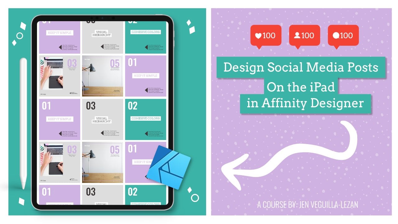 Design a Social Media Post Template Using Affinity Designer  V1 on the iPad