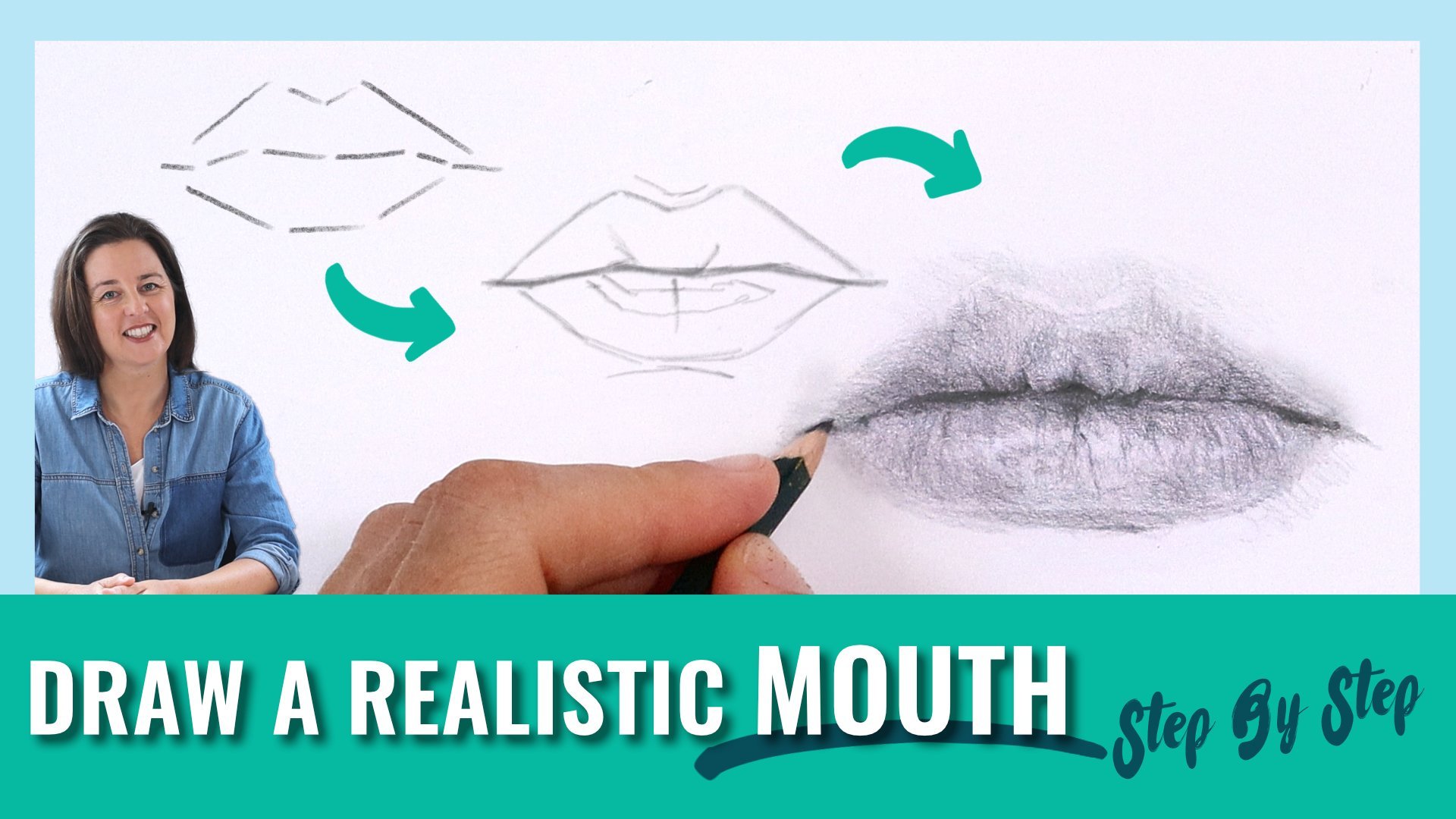 Aprende Como Dibujar Labios a lapiz Realista