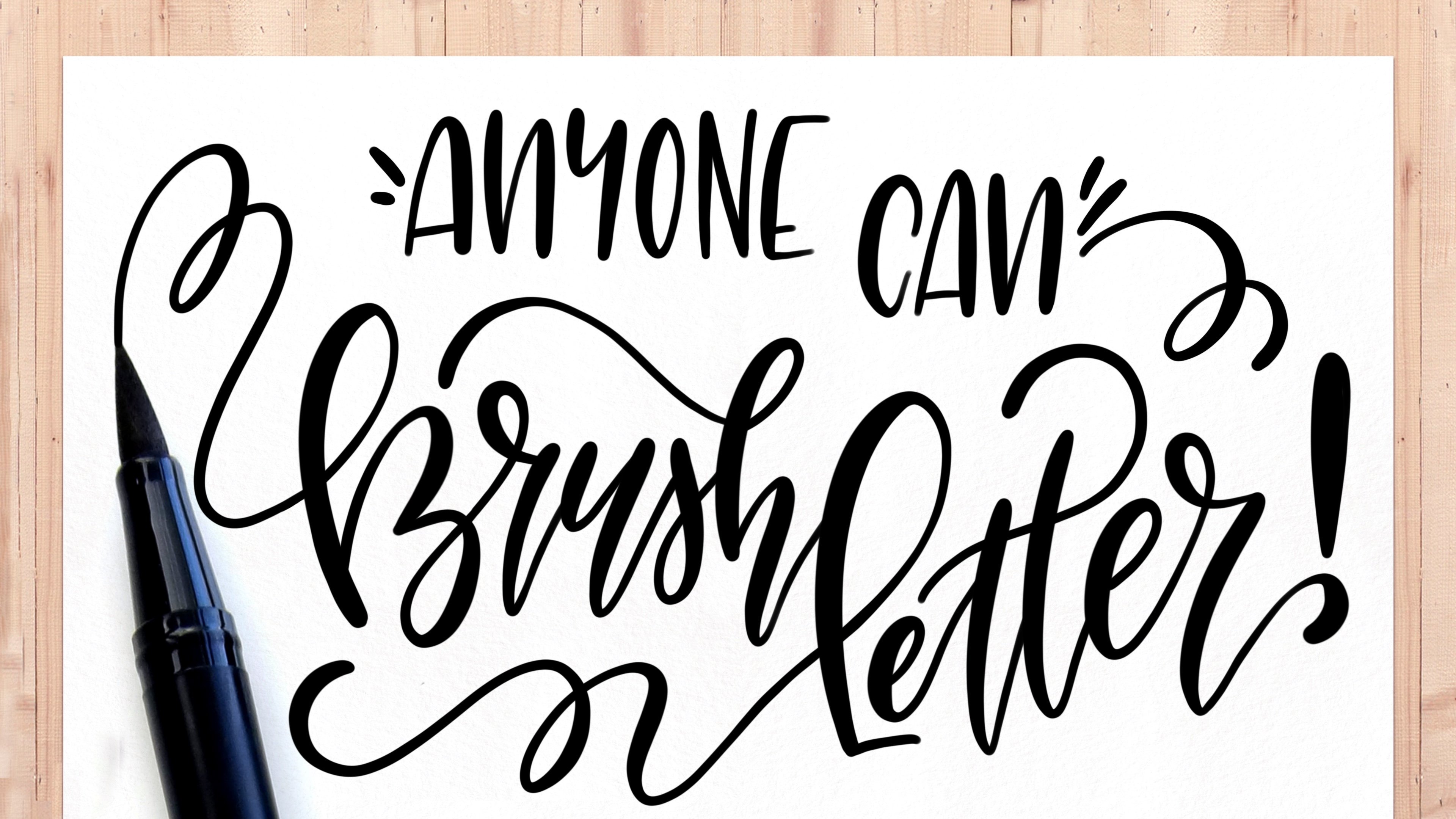 How to do Modern Brush Calligraphy with a Crayola Marker Tutorial 