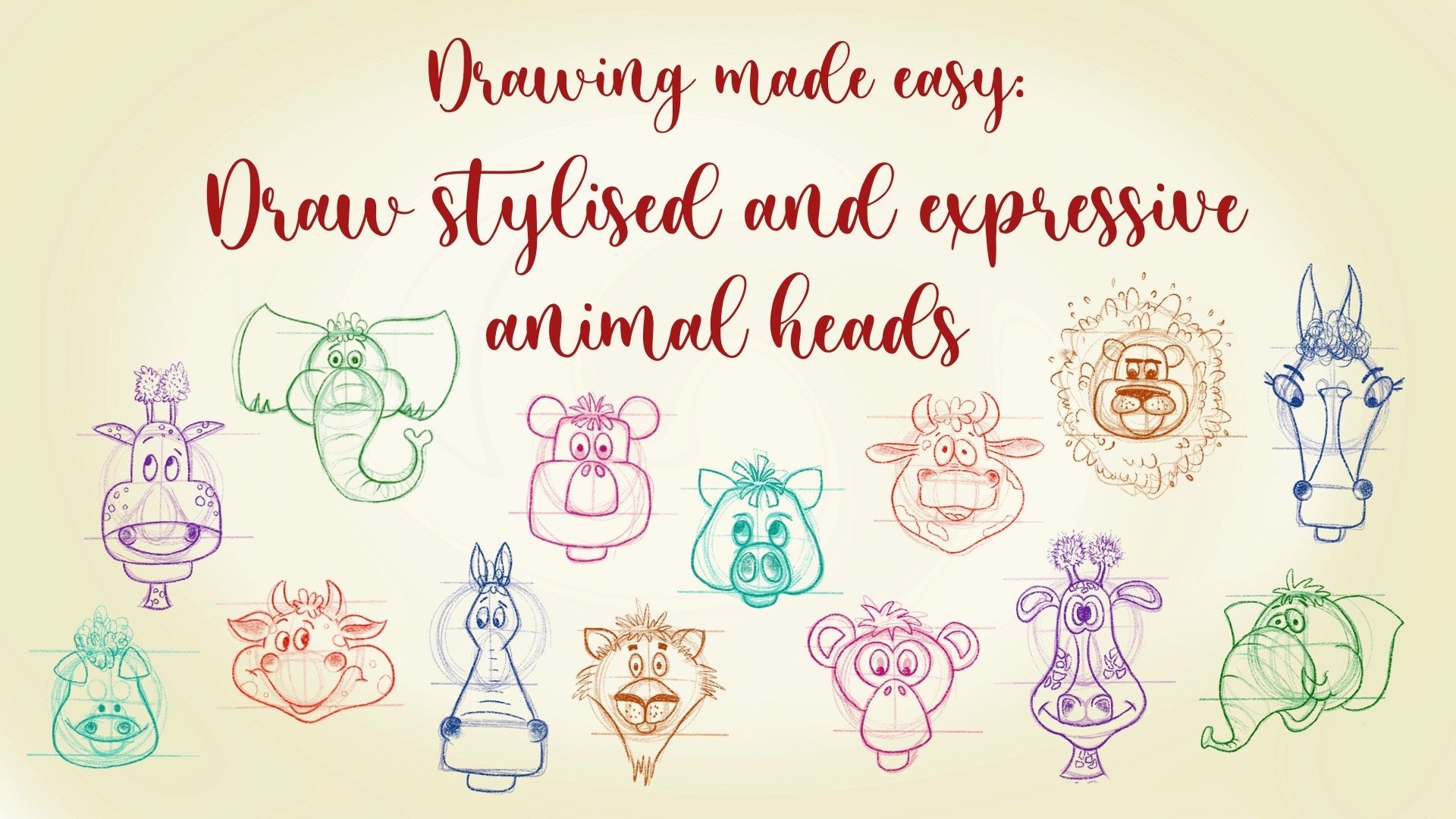 Drawing made easy : Draw stylised and expressive animal heads, Shifali  Garg