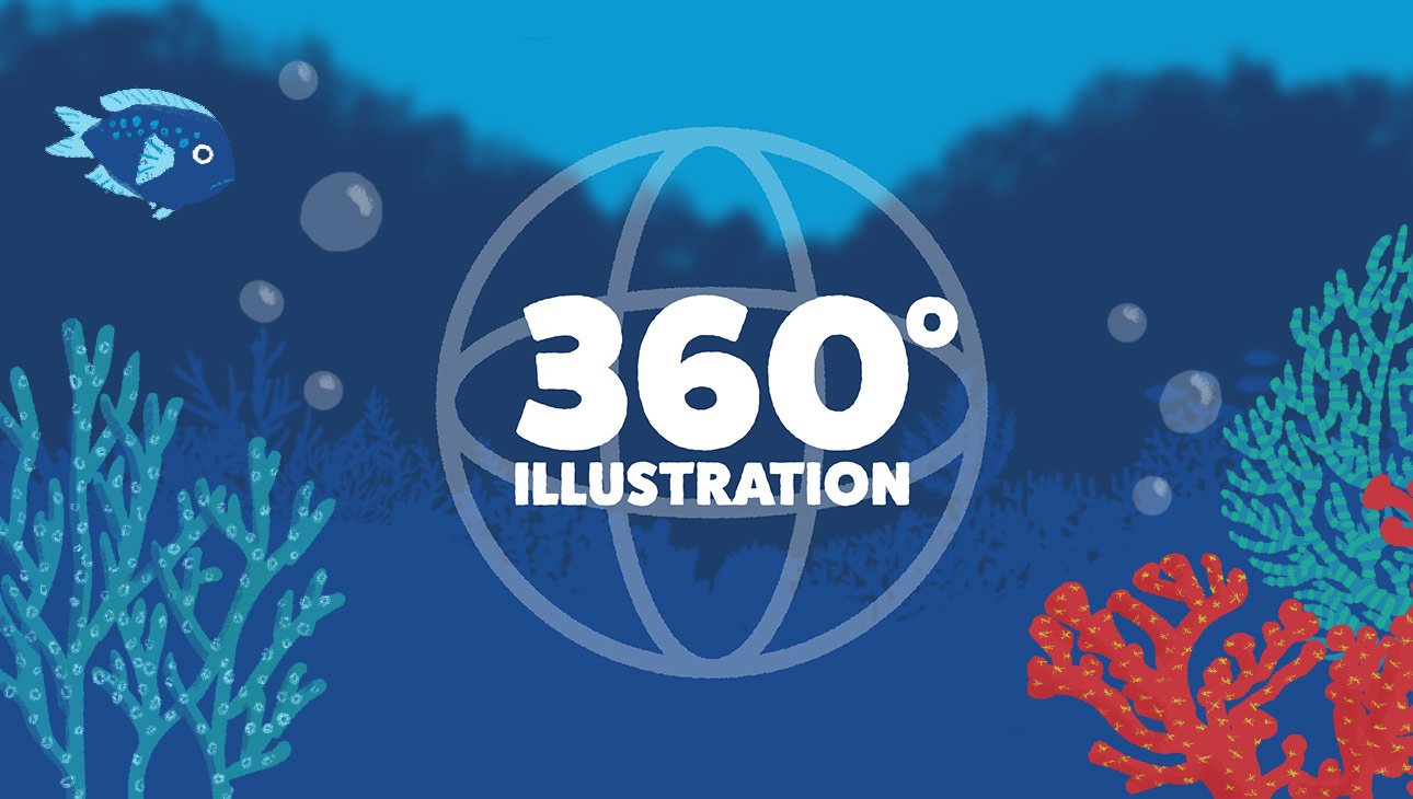 Create a 360º Illustration In Photoshop CC (2016) or other softwares