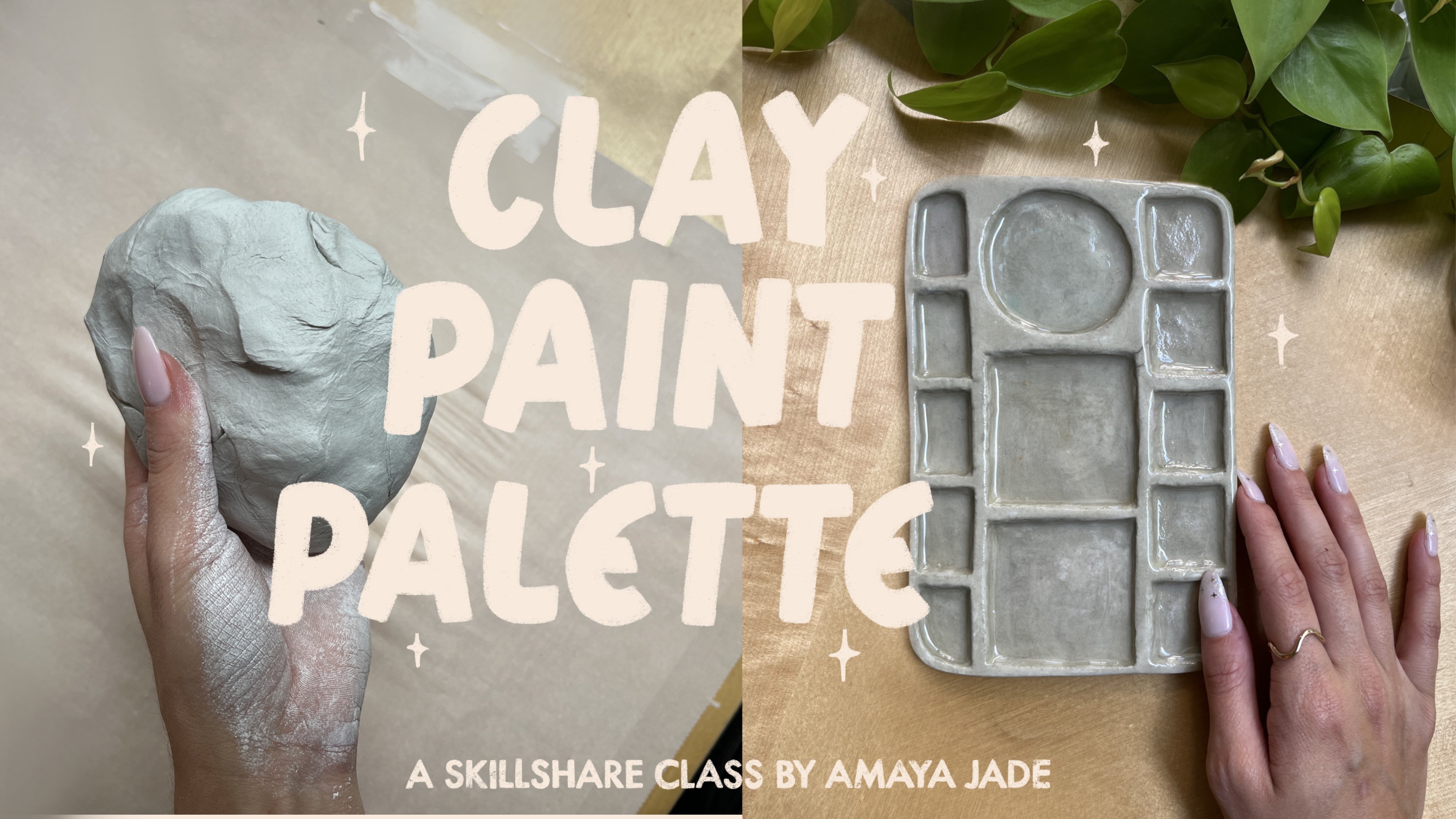 Art Shed Blog Sculpting and Modelling DIY Celestial Air Dry Clay Paint  Palette